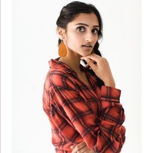 ISO nickel and suede leather earrings